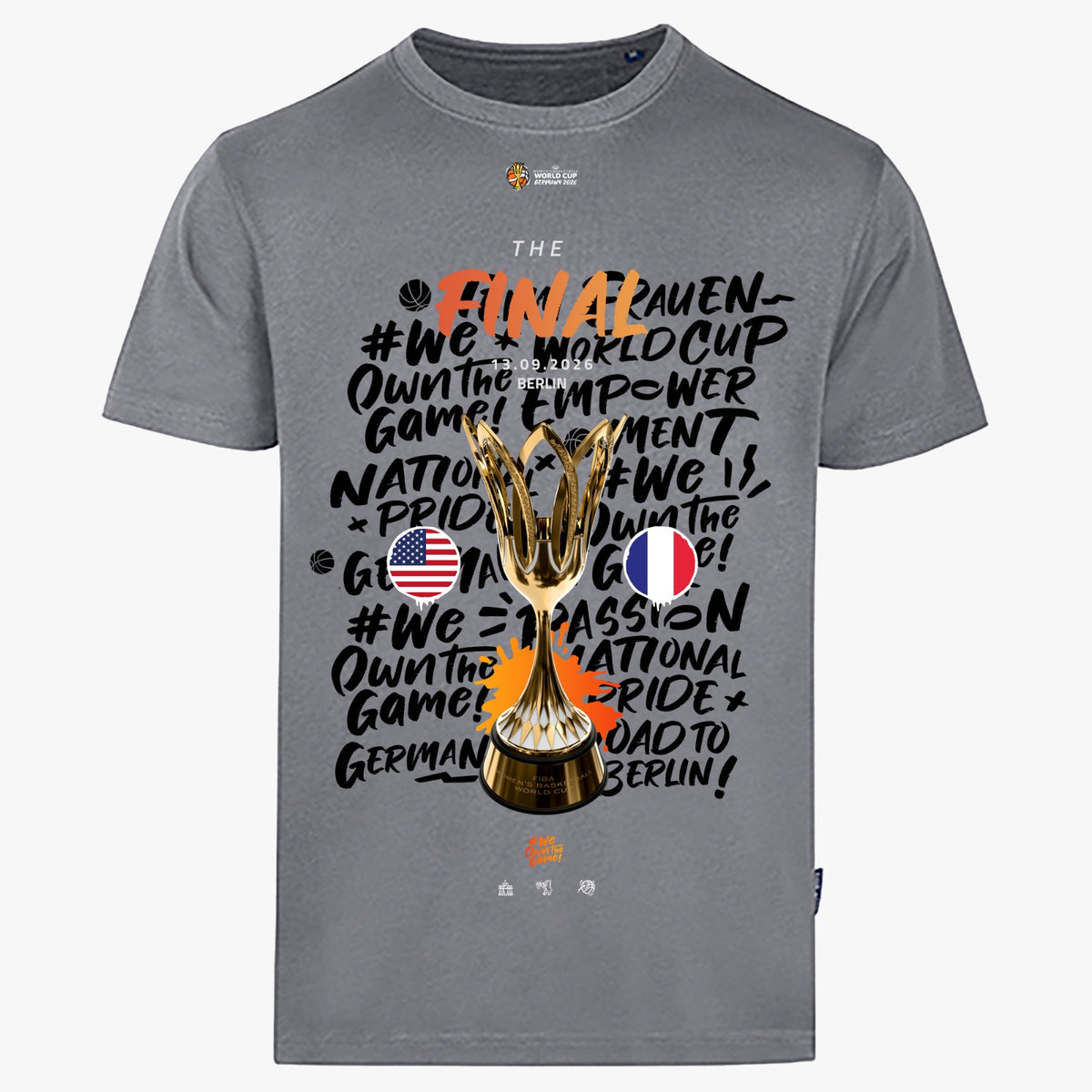 THE FINAL – T-shirt officiel de la finale de la Coupe du Monde de Basket-ball Féminin FIBA 2026